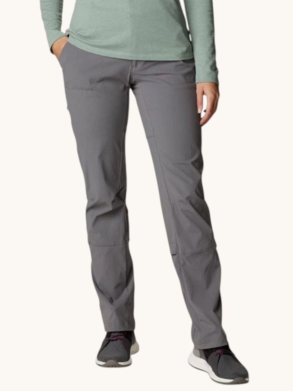 Columbia Saturday Trail Pants Women's 14 Short Gray Convertible Nylon UPF 50